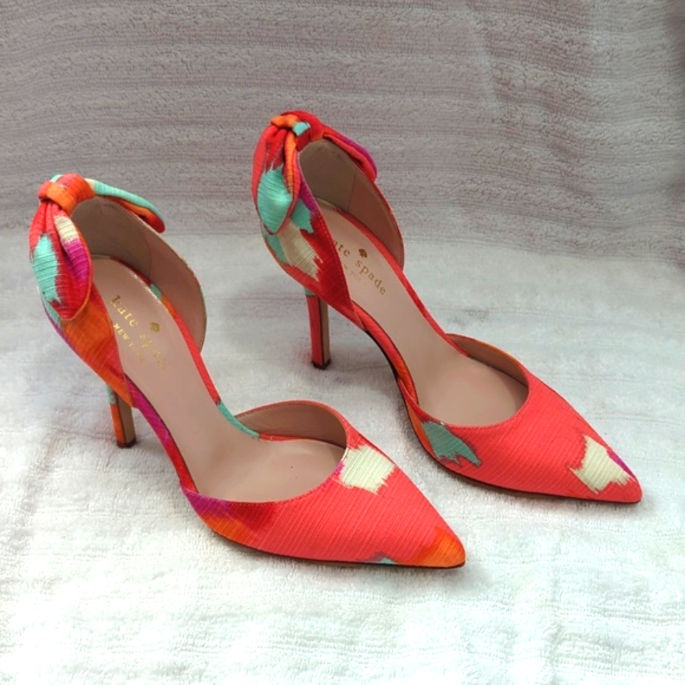 Kate Spade New York High heels Bow Coral 5.5 M